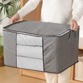 thumbnail image 4 of Bolsa De Almacenamiento De Ropa, Juego De 4, Bolsa De Almacenamiento Grande No Tejida Debajo De La Cama con Asa para Edredones, Ropa, Edredones, Mantas, Almohadas, Juguetes, 60 X 40 X 35 Cm, Gris, 4 of 4