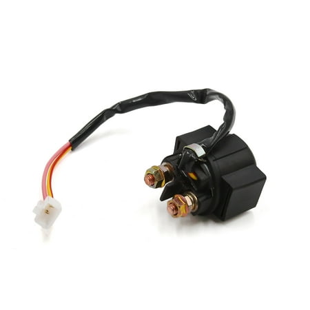 Black Metal Plastic 2 Wire Motorcycle Engine Starter Relay Solenoid for GY6