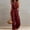 Wine Red, variant on Morttic Women's Fashion Summer Halter Backless Jumpsuit – Ruched Waist Wide Leg, Side Pocket, Solid Color Sleeveless Romper Light Brown,S