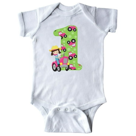 

Inktastic Tractor Girl 1st Birthday Gift Baby Girl Bodysuit