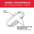TowSmart 7280 Threaded Safety Chain Quick Links, 2 Pack