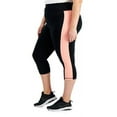 thumbnail image 2 of ID Ideology Plus Size Colorblocked Capri Leggings Noir Sp Tulip 1X, 2 of 3