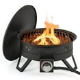 thumbnail image 1 of Costway 17" Portable Gas Fire Pit with Folding Legs & Removable Grill Carrying Bag, 1 of 9