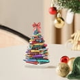 thumbnail image 4 of Christmas Tree Desktop Decoration,Book Stack Christmas Tree Acrylic Tabletop Sign,2D Flat Book-Shaped Acrylic Ornament,Literary Style Christmas Acrylic Tabletop Accent,Festive Decor for Tabletop, 4 of 4