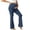 Blue, variant on Gyujnb Cross V Waist Maternity Bootcut Jeans Stretch Denim High Waist Belly Support Slim Flared Pregnancy Daily Trousers,L