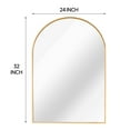 thumbnail image 5 of MAYEERTY 24x32 Inch Gold Metal Framed Arched Bathroom Wall Mirror, for Bathroom and Powder Room, 5 of 5