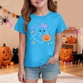 thumbnail image 2 of Xyant Halloween Girls Shirt Pumpkin Ghost Tshirt Toddler Kids Spooky Outfits Short Sleeve,Size 13-14 Years, 2 of 5