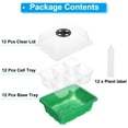 thumbnail image 3 of Unique Bargains Kit de Plateau de Semis 6 Cellules, avec Dômes d'Humidité Réglables et Base pour Plantation en Serre, Vert 12 Pack, 3 of 7