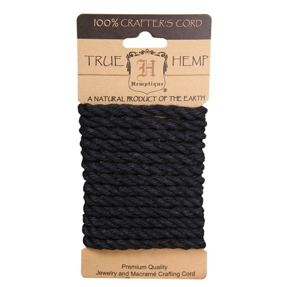 Hemptique 6mm Hemp Twisted Rope Cards for Arts & Crafts