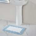thumbnail image 2 of VCNY Home Blue/White Dotted Edge Tufted Bath Rug, 18" x 27", 2 of 5