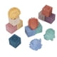 thumbnail image 3 of Bloques de construcción apilables suaves de silicona para bebés, bloques suaves de colores brillantes, juguetes, 3 of 14