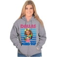 thumbnail image 4 of XOMG POP Music Fan Dallas Cartoon Women Plus Size Zipper Hoodie Brisco Brands 2X, 4 of 5