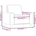 thumbnail image 4 of vidaXL Fauteuil Gris Foncé 60 cm Tissu, 4 of 5