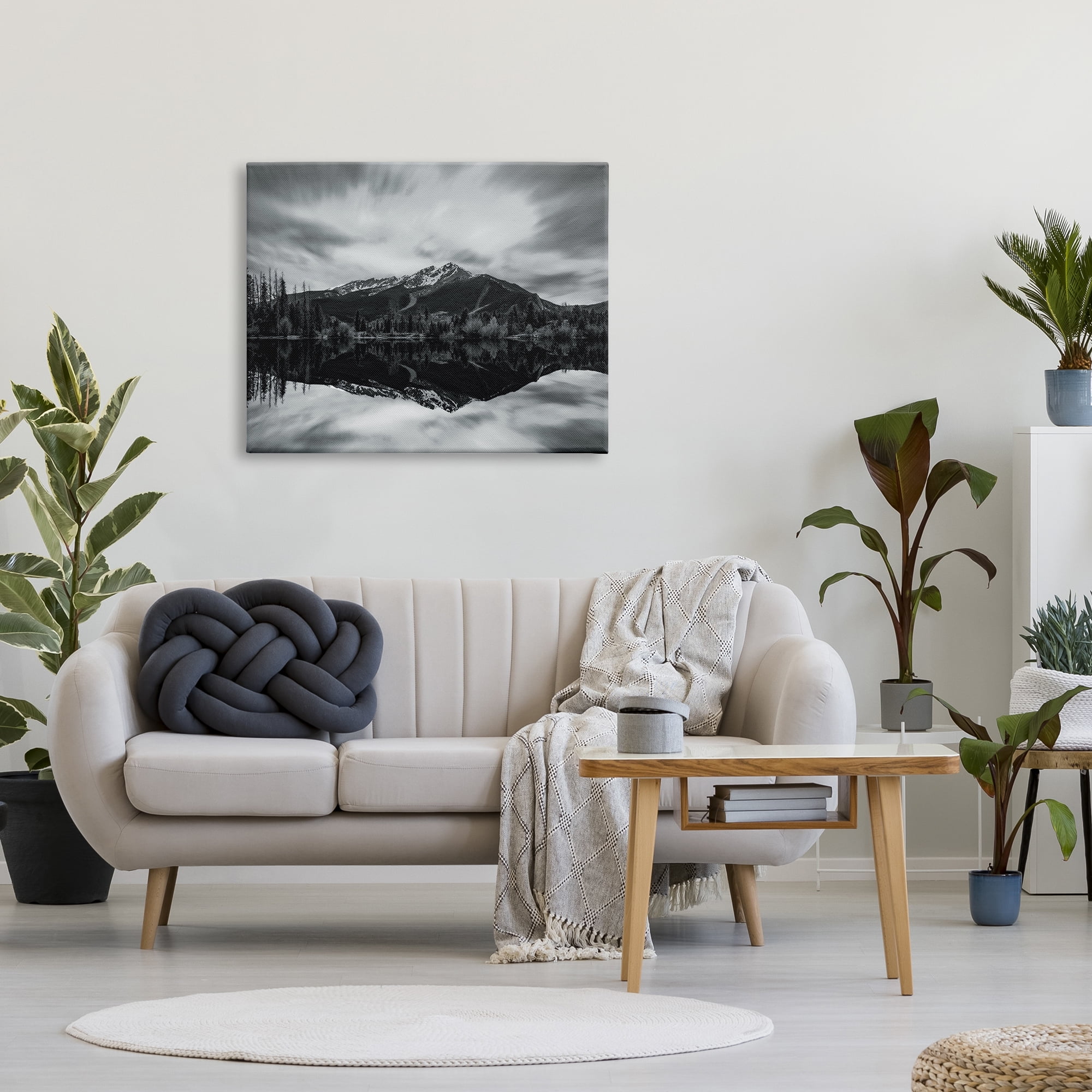 Stupell Industries Mountain Peak Reflection Landscape Photography Gallery Wrapped Canvas Art Print Wall Art, 40 x 30