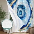 thumbnail image 4 of Xipuska Blue Abstract Marble Shower Curtain - Water Repellent Fabric Shower Curtains Washable, Modern Abstract Art Decorative Polyester Cloth Bathroom Curtains Modern Bath Decor 72"x72", 4 of 6