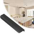 Black Kitchen Door Handles Cupboard Drawer Concealed Finger