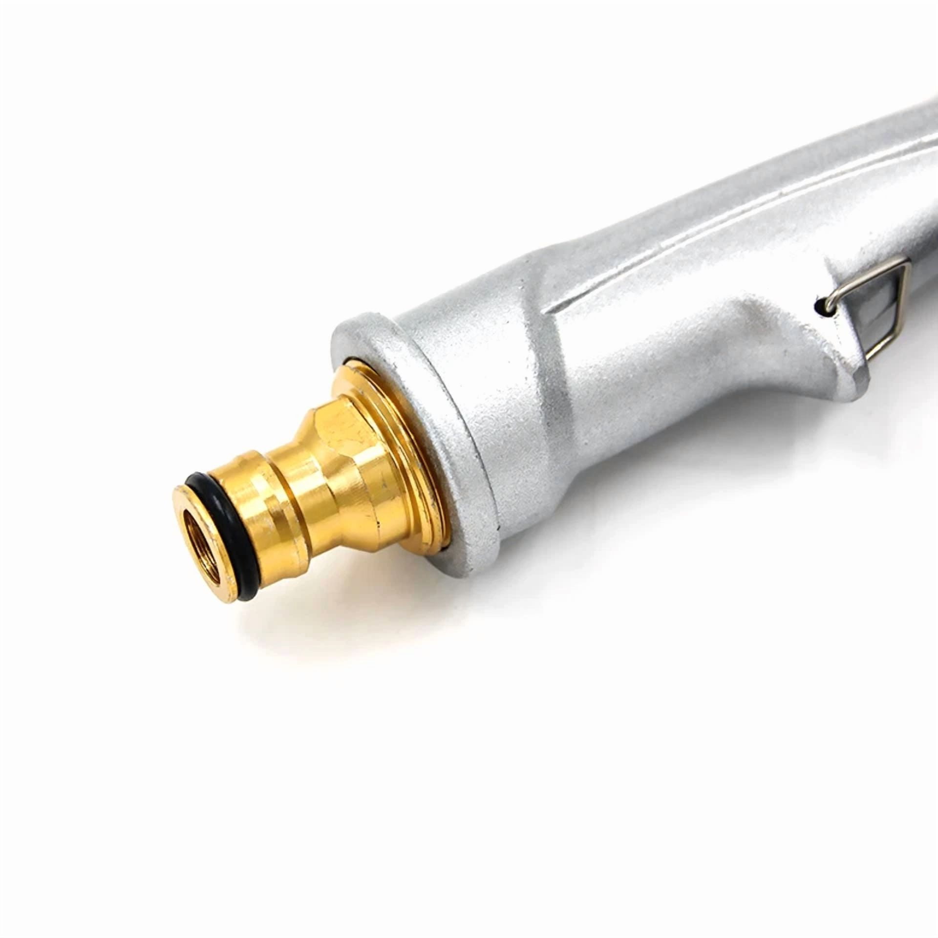 PURELY- 1Pc Garden Hose Nozzle Sprayerheavy Duty Metal High Pressure Water Silver