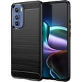thumbnail image 1 of wonima11 Case for Moto Edge 30 5G Case, Motorola Edge 30 XT2203-1 Case, Carbon Fiber Shockproof Slim Silicone Rugged Soft TPU Back Phone Cover for Motorola Edge 30 5G Black, 1 of 1