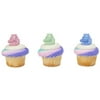 24 Unicorn Cupcake Cake Rings Birthday Party Favors Cake Toppers