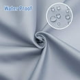 thumbnail image 4 of Light Gray Shower Curtain Liner, Light Gray Fabric Shower Liner, 2-in-1 Bathroom Shower Curtain and Liner, 12 Grommet Holes, Water Proof, Machine Washable, Hotel Quality, 72 x 72 Inches, 4 of 7
