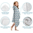thumbnail image 7 of Blue Cartoon Unicorn Pattern Hooded Bath Towel，50"x30" for Ages 3 To 12 Kids, Quick Dry Lightweight Soft Microfiber Hood Beach Towel Cover Up for Kids, 7 of 7