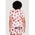 thumbnail image 2 of Women's Plus Size Teddy Bear Print Pajama Romper, 2 of 2