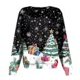 thumbnail image 3 of Women's Fashion Casual Long Sleeve Christmas Printed Neck Sweatshirt Top, 3 of 4