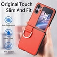 thumbnail image 4 of for Oppo Find N2 Flip Case with Ring, Slim PU Leather Protective Cover Phone Case Oppo Find N2 Flip ZH Orange, 4 of 18