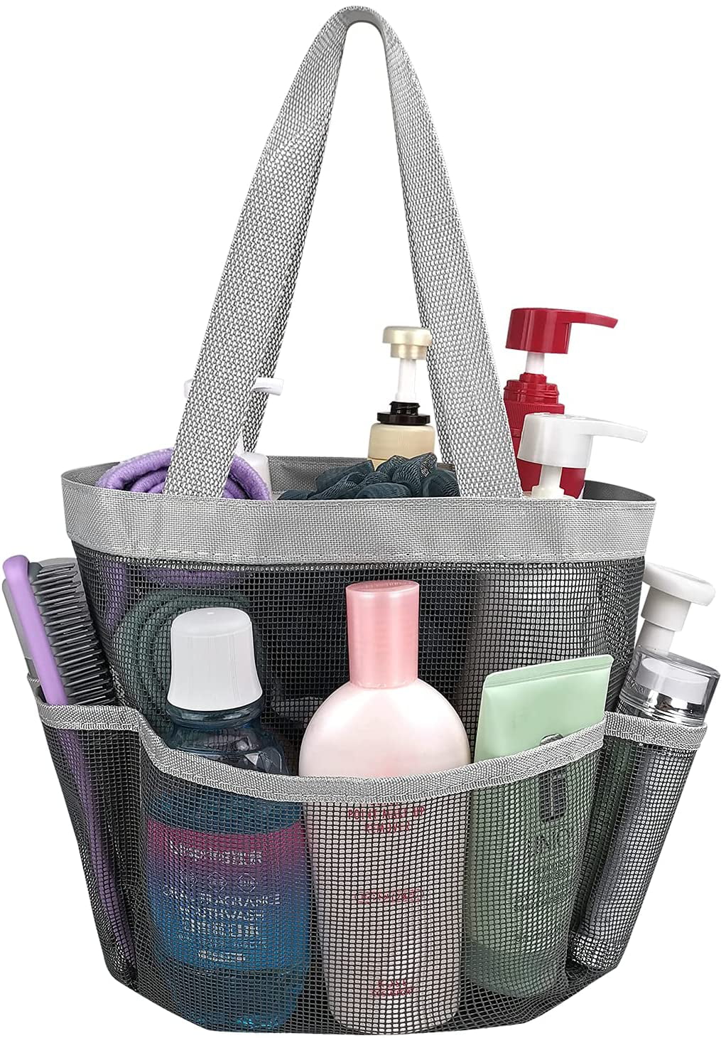 Dorm Storage Pouch Hanging Caddy Organizer Carry Toiletry Shower Tote Mesh Bag 
