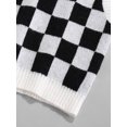 thumbnail image 5 of ZAFUL Women Leisure Ribbed Trim Checkered Crop Vest Sweater Multi S, 5 of 5