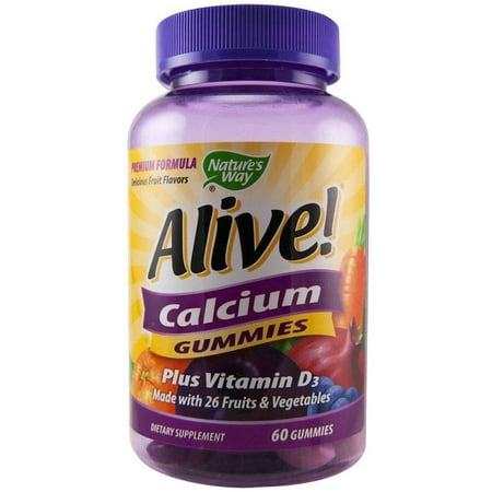 Nature's Way Alive Calcium Gummies, 60 CT (Best Way To Take Calcium)