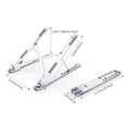 thumbnail image 2 of Soporte de soporte para computadora portátil de aleación de aluminio Soporte de soporte universal ajustable de enfriamiento, gris S, con bolsa de fieltro S Scienceny EL2749-01B, 2 of 2