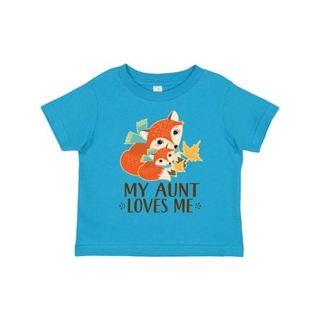 

Inktastic Aunt Loves Me Woodland Fox Gift Toddler Boy or Toddler Girl T-Shirt