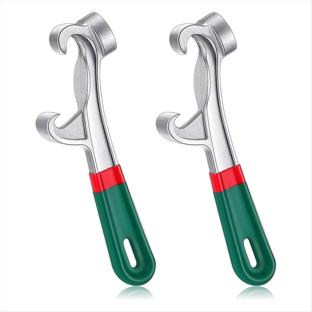 Abridor de Baldes de 5 Galones de 2 Piezas, Abridor de Baldes de Aluminio con de Goma Antideslizante, Llave de Tapa para el Hogar Industrial