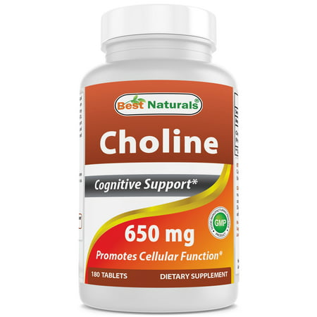Best Naturals Choline 650 mg 180 Tablets (Best Choline Supplement With Piracetam)