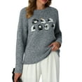 thumbnail image 3 of Cueply Sweaters for Women Long Sleeve Chunky Fuzzy Knit Pullover Sweater Tops Trendy Patterns, 3 of 9