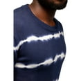 thumbnail image 6 of X RAY JEANS Mens Striped Tie-Dye Crewneck Cotton Sweater, Navy/White, M, 6 of 6