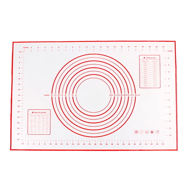 Silicone Baking Mat Dough Maker Pad with Measurements Non-slip Non-stick Rolling Pastry Mat For Kitchen Birthday Wedding Party