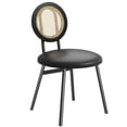 thumbnail image 2 of QinaQin Juego de 2 sillas para comedor con asiento acolchado grueso y patas metálicas, diseño moderno negro y compacto, ideal para cocina, sala o espacios pequeños, 2 of 9