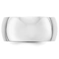 thumbnail image 6 of 14K White Gold 10mm Half Round Band Ring Size 12.5, 6 of 7