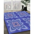 thumbnail image 3 of Ahgly Company Machine Washable Indoor Square Transitional Sky Blue Area Rugs, 8' Square, 3 of 7