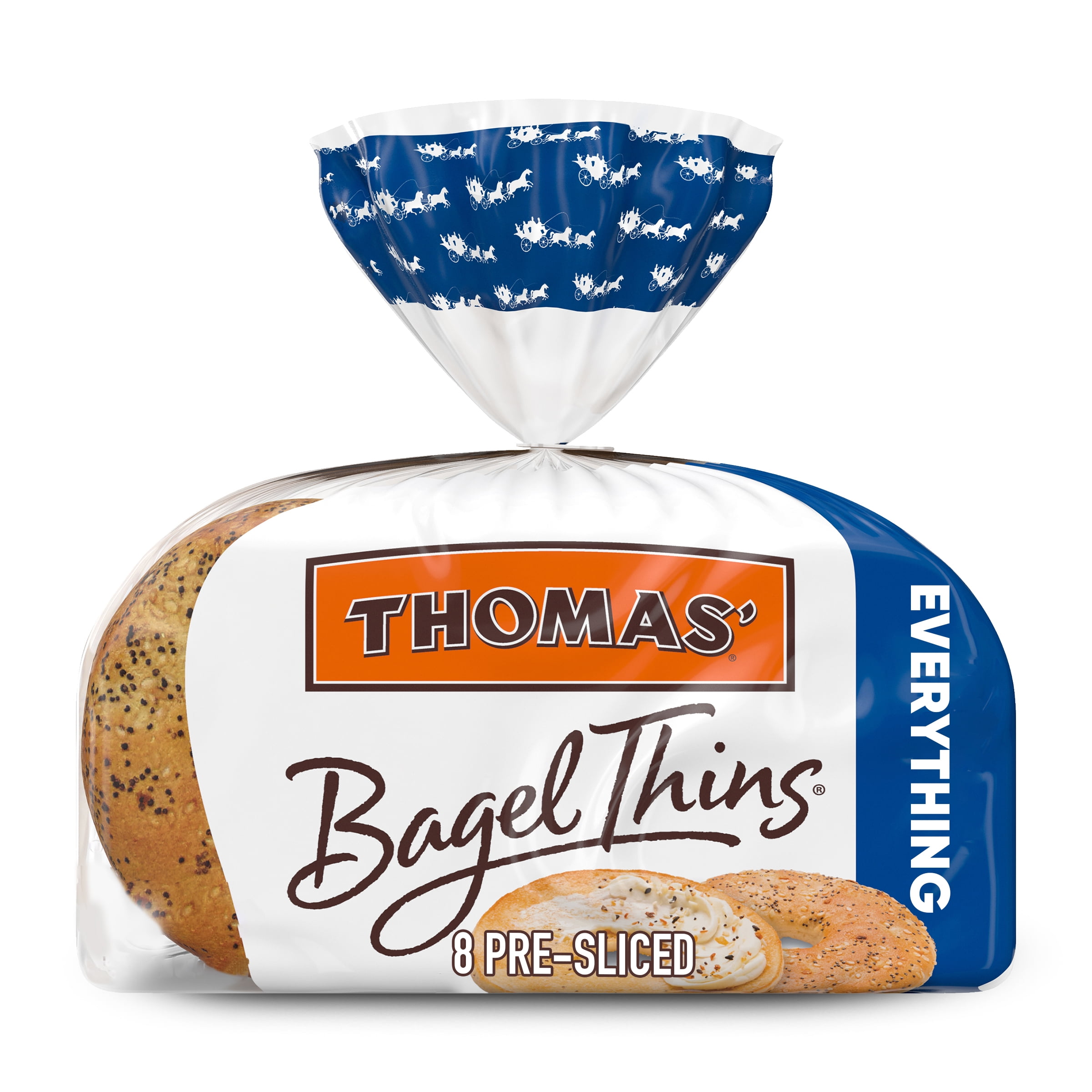 Thomas' Everything Bagel Thins, Only 110 Calories, 8 count, 13 oz