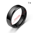 thumbnail image 4 of Qarigey Anillo de banda Unisex, esposa estética, marido, joyería de mano, fecha de trabajo, novio, novia, regalos, accesorios, negro, talla 7 Type1 NO1 Qarigey AP010324-02B, 4 of 6