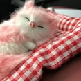thumbnail image 4 of Sleeping Cat in Shoe Plush Toy, Miniature Kitten Stuffed Animal with Outfit, Realistic Meowing Plushie, Funny Pet Pal for Desk Decor, Valentine's Day Gift for Cat Lovers Easter Gift, Graduation Gift, 4 of 7
