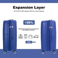 thumbnail image 3 of Expandable Hardshell Suitcase,Double Spinner Wheels PP Luggage Sets,Lightweight Durable Suitcase with TSA Lock,3-Piece Set (20/24/28) ,Navy, 3 of 7