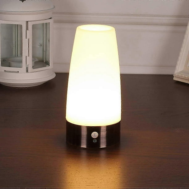 Desk Lamp, Retro LED Night Light, Requires 3 AAA 1.5 V Batteries, Plastic, White Light, Round