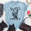 thumbnail image 2 of Scottie Mom, Unisex Women's Shirt, Scottish Terrier, Scottie Owner, Funny Dog Mom Gift, Heather Light Blue, Medium, 2 of 6