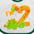 thumbnail image 4 of Inktastic Happy Dinosaur Second Birthday-green Boys or Girls Baby Bib, 4 of 4