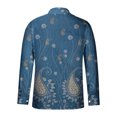 thumbnail image 5 of Womens Button Down Shirts Long Sleeve V Neck Work Office Blouses Collared Loose Fit Floral Printed Work Tees Tunics, 5 of 5