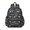 Basketball and Cap Black Pattern, variant on Basketball and Hoop Black Pattern Cute School Backpack with Padded Back and Adjustable Shoulder Straps 13.4"x11"x4.7"